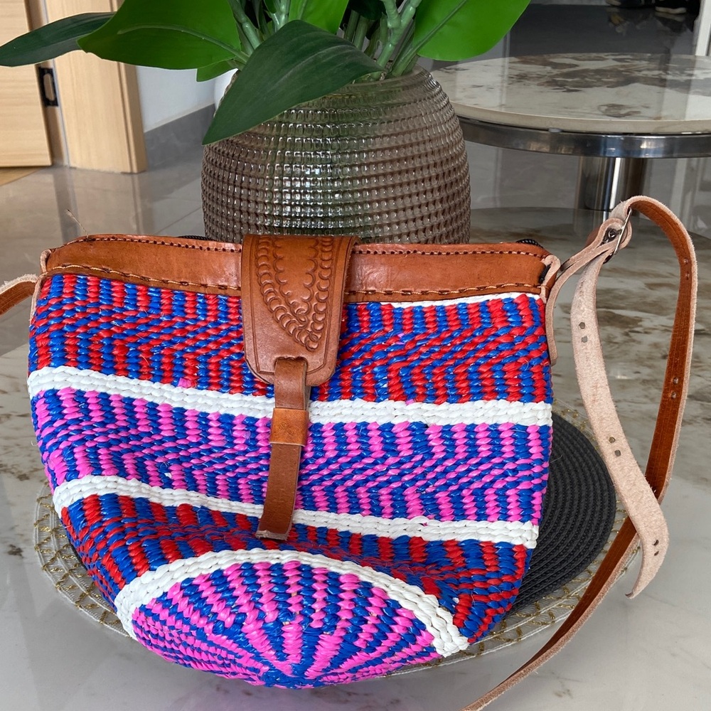 Colorful Woven Shoulder Bag